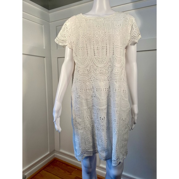 Mango Crochet Knit Dress - Classy White Summer Elegance - Size Small* WD38 - Picture 6 of 14